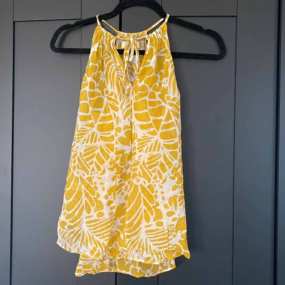 Loft yellow blouse size small